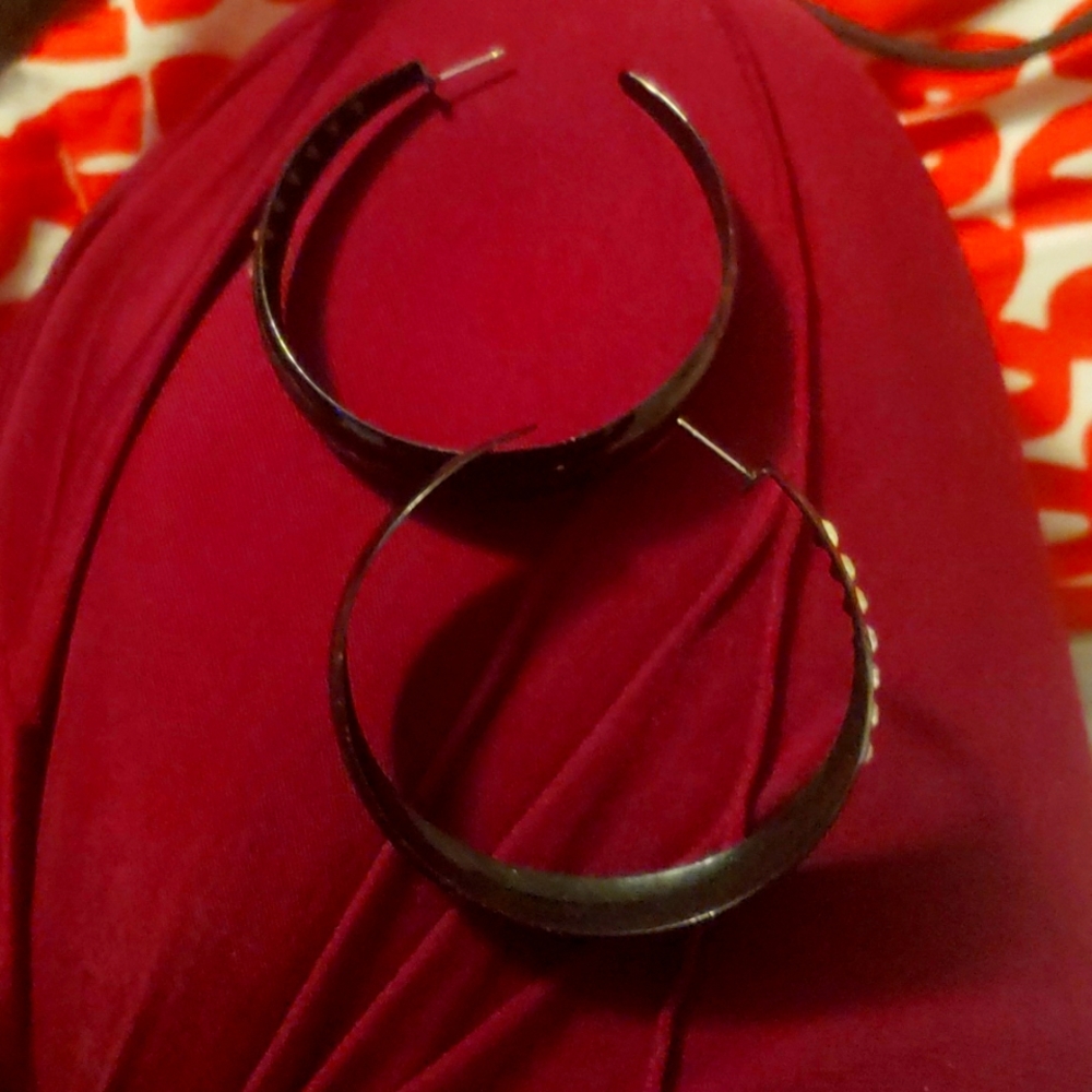 Black hoop earings